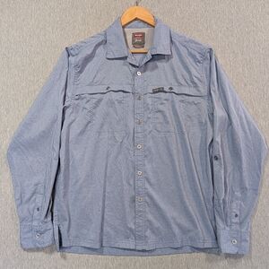Wrangler Outdoor Shirt Men's Large Blue Regular Fit